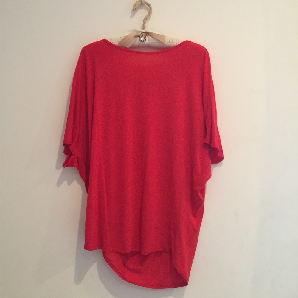 Red tunic top